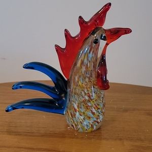 Murano Style Glass Rooster